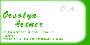 orsolya artner business card